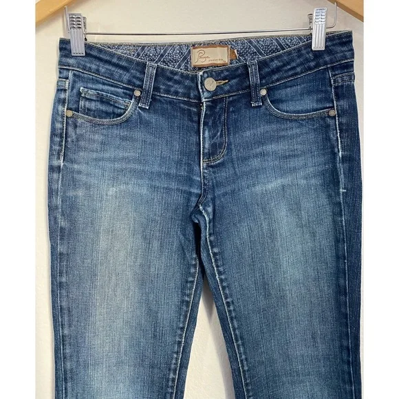 PAIGE • Laurel Canyon Low Rise Bootcut Blue Jeans - Picture 3 of 16